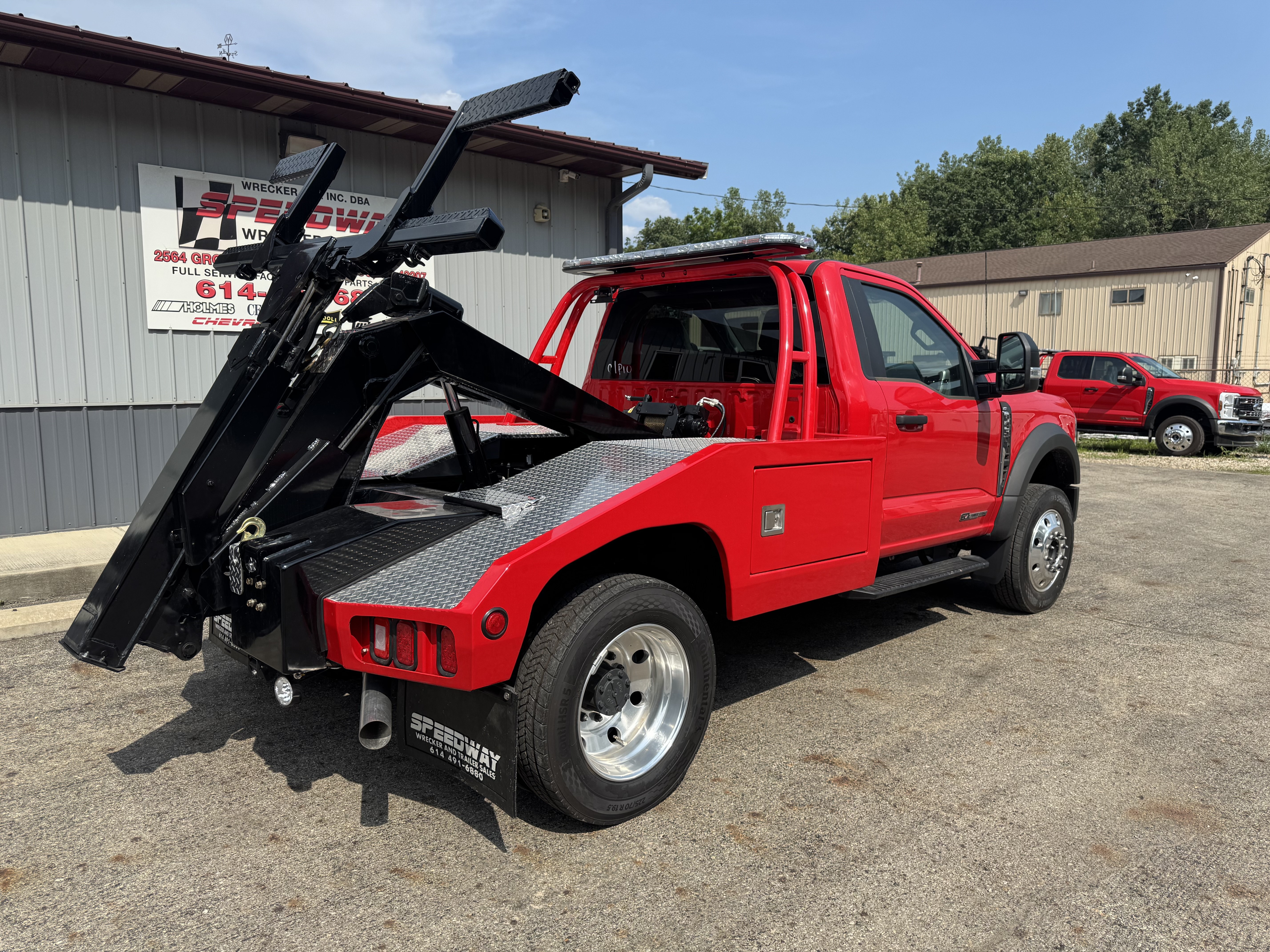 2024 Ford F450 with Vulcan 810 - Power Tilt (Red)
